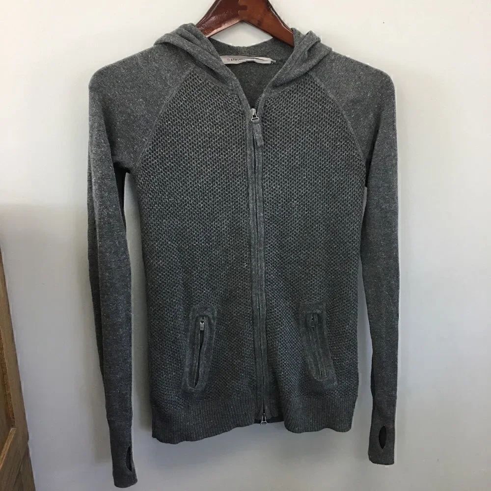 Athleta | Knit Zip Up Hooded Sweater Jacket | XS